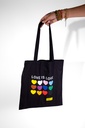 Sac en coton noir Love is love