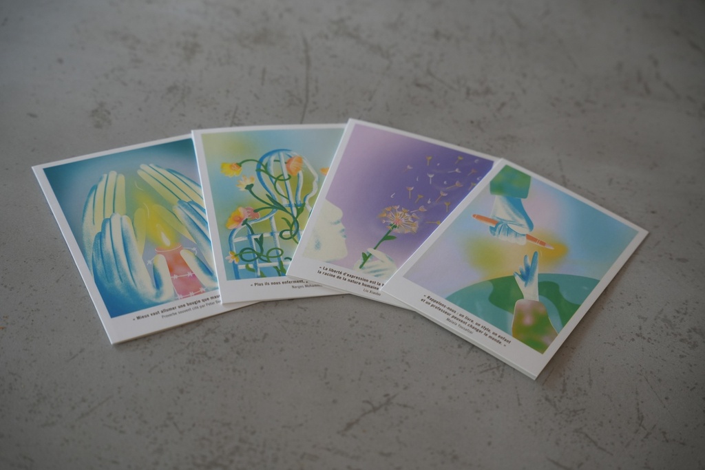 Cartes de citations illustrées