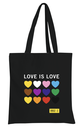 Sac en coton noir Love is love