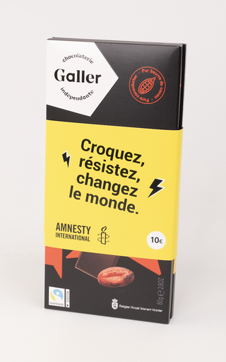 [6910] Duo de tablettes de chocolat Galler : lait profond et noir intense